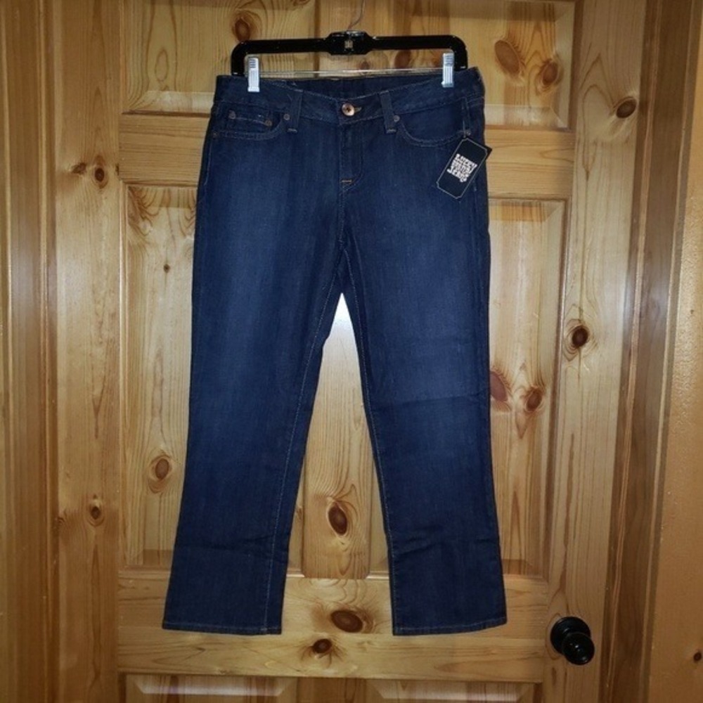 Lucky Brand Dungarees Crop Jeans Dark Wash Denim FC1W030 Size 29 NWT